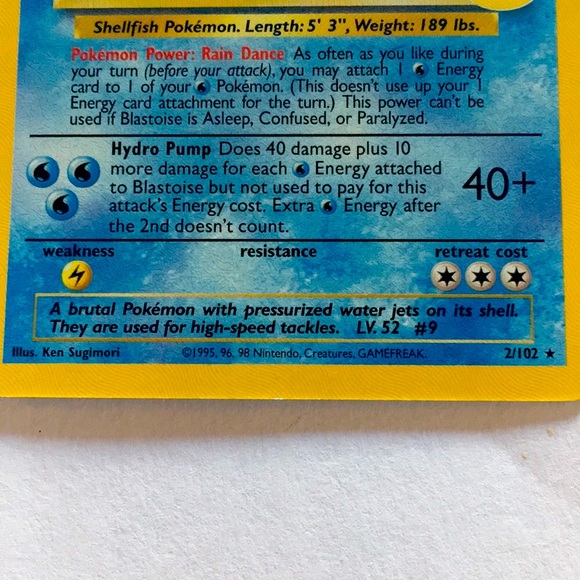 First Edition Pokémon Blastoise. *In Mint condition* - Picture 7 of 7